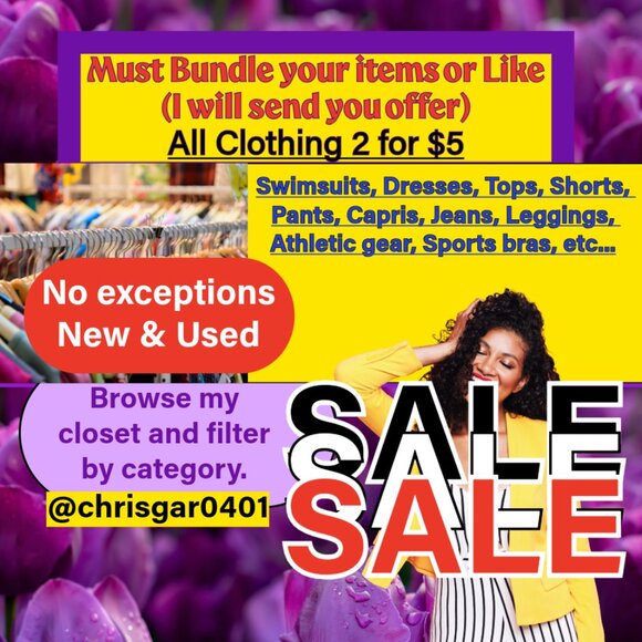 2 items for $5 - Only Garments/Clothing items (New or Used) Valid today 11/18/25 - Picture 1 of 1